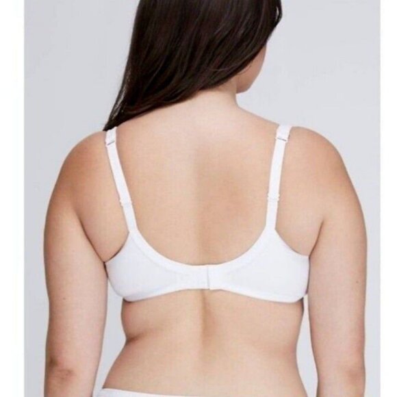 Lane Bryant Cacique Cotton Boost Plunge Bra Size 46C White - Picture 8 of 10